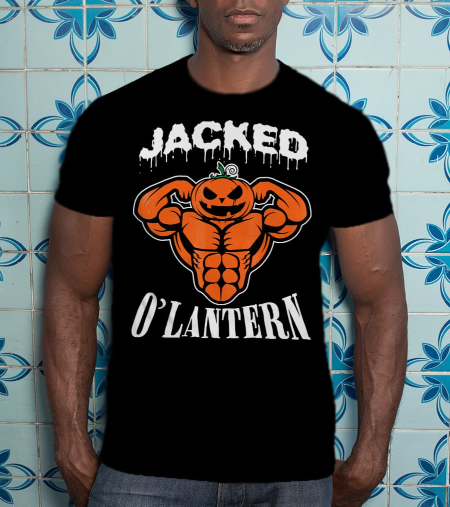 Jacked O'Lantern Cute Smile Pumpkin Strong Gymer T-Shirt