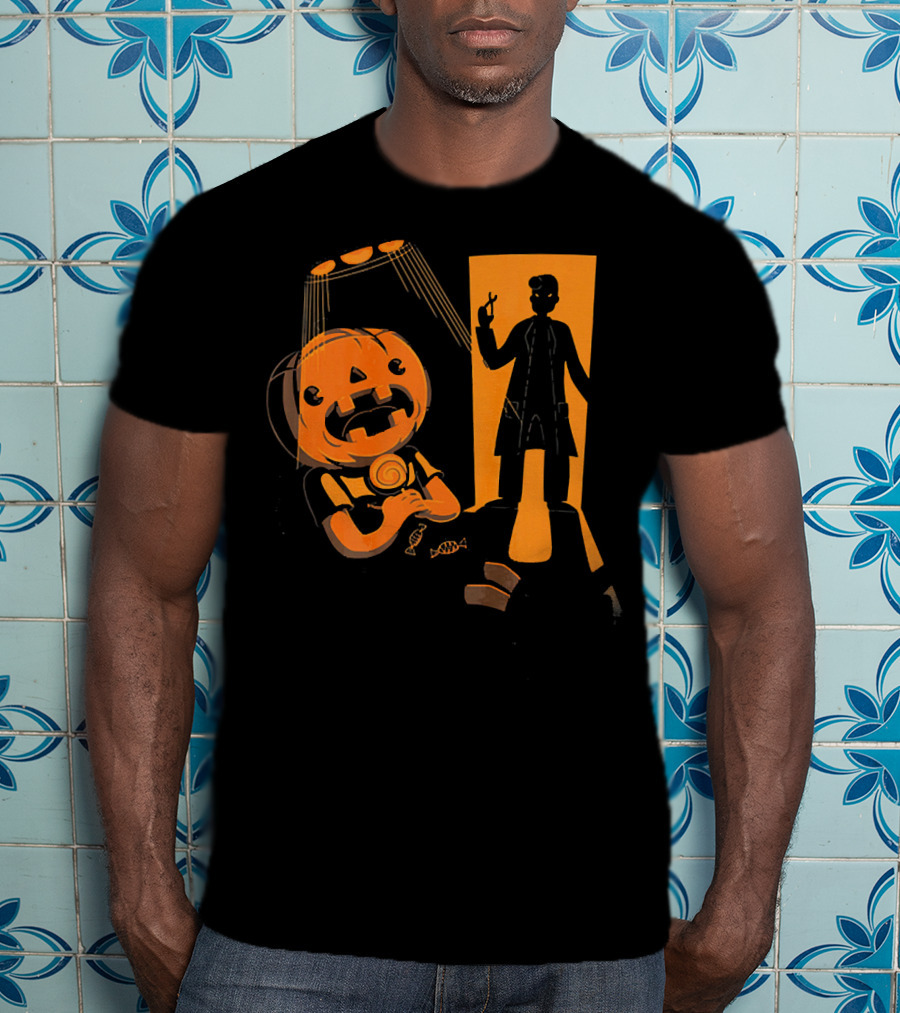 Dentist Halloween Horror Pumpkin Patient Dental Hygienist Shadow T-Shirt