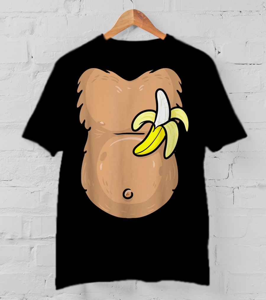 Monkey Costume Banana Belly T-Shirt