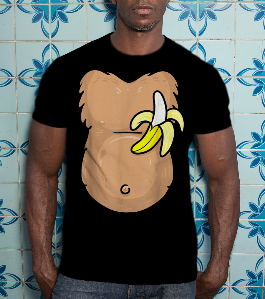 Monkey Costume Banana Belly T-Shirt