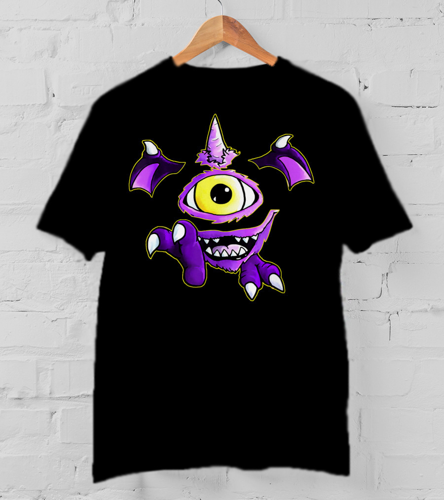 Purple People Eater One-Eyed Monster Halloween T-Shirt