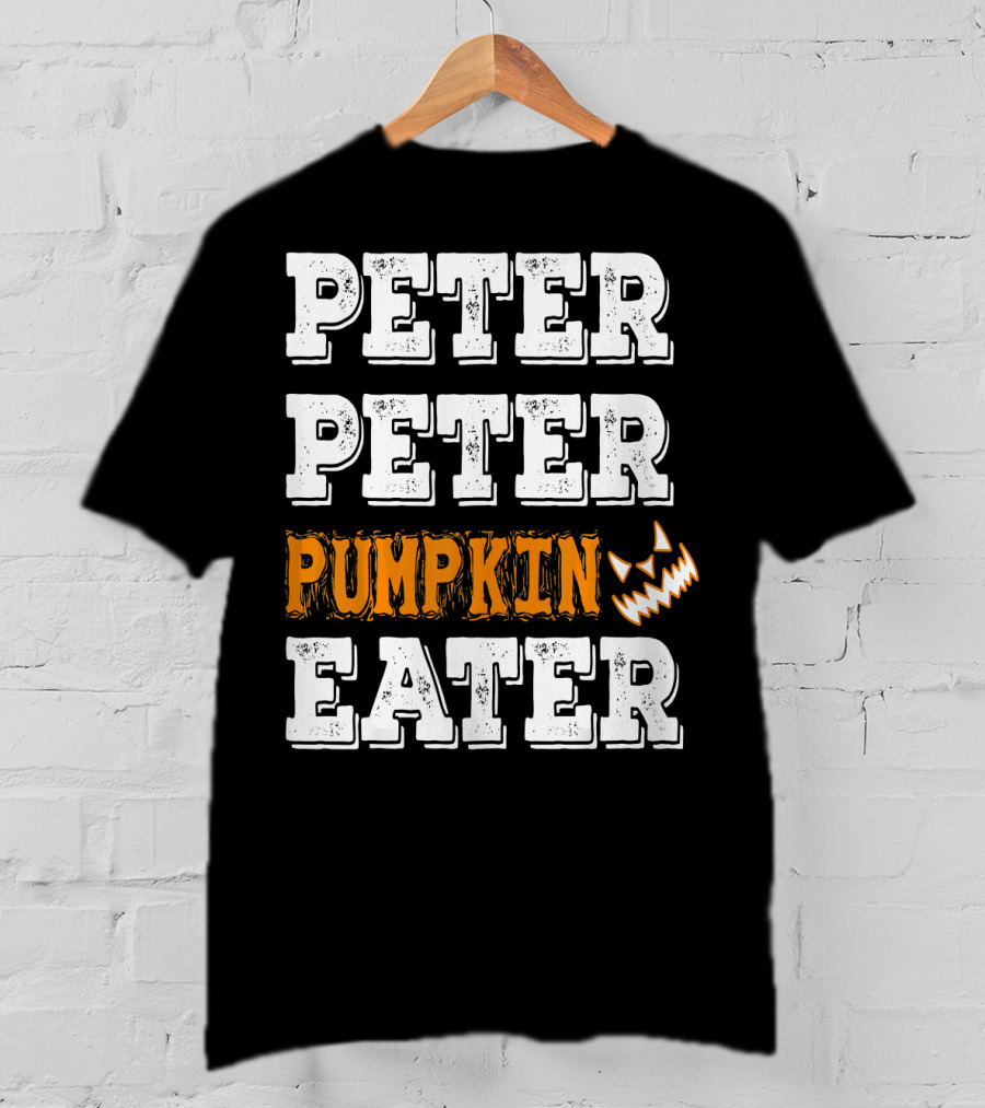 Peter Peter Pumpkin Eater Jack-O'-Lantern Face T-Shirt