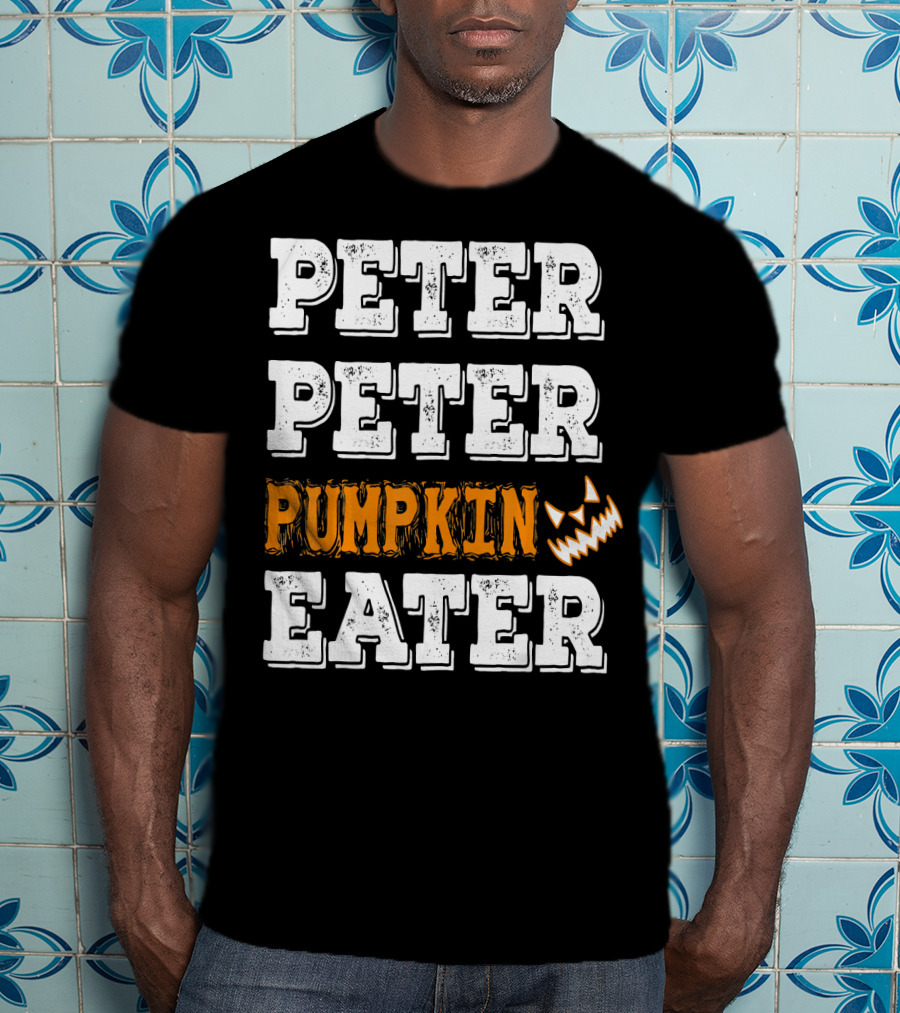 Peter Peter Pumpkin Eater Jack-O'-Lantern Face T-Shirt