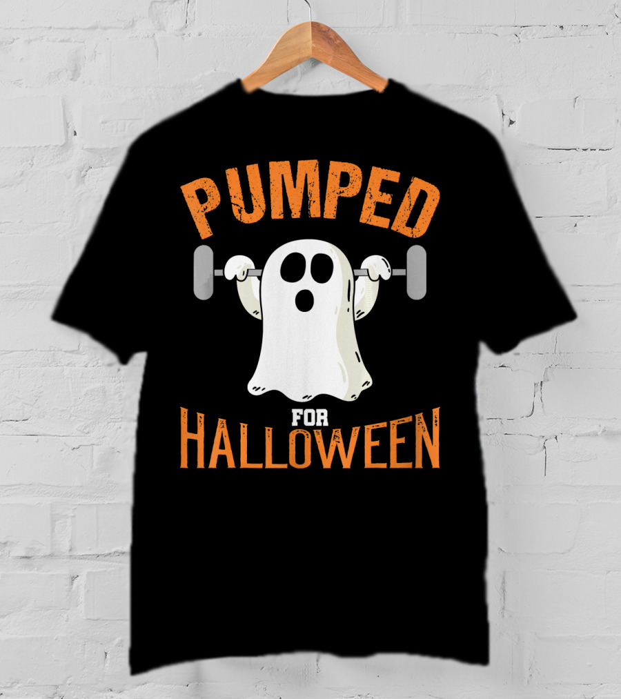 Pumped For Halloween Fitness Ghost T-Shirt