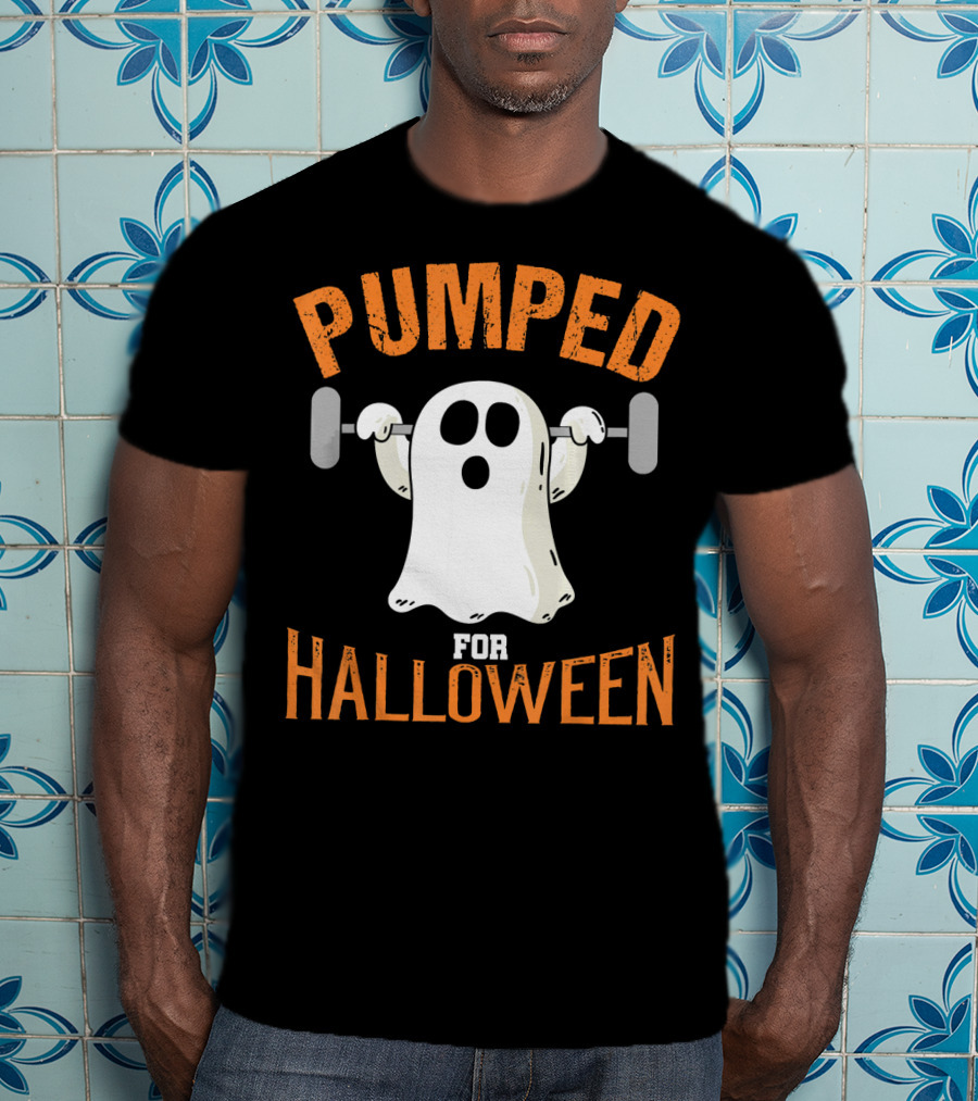 Pumped For Halloween Fitness Ghost T-Shirt