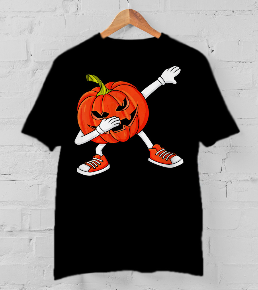 Dabbing Jack O Lantern Pumpkin Dance Pose T-Shirt