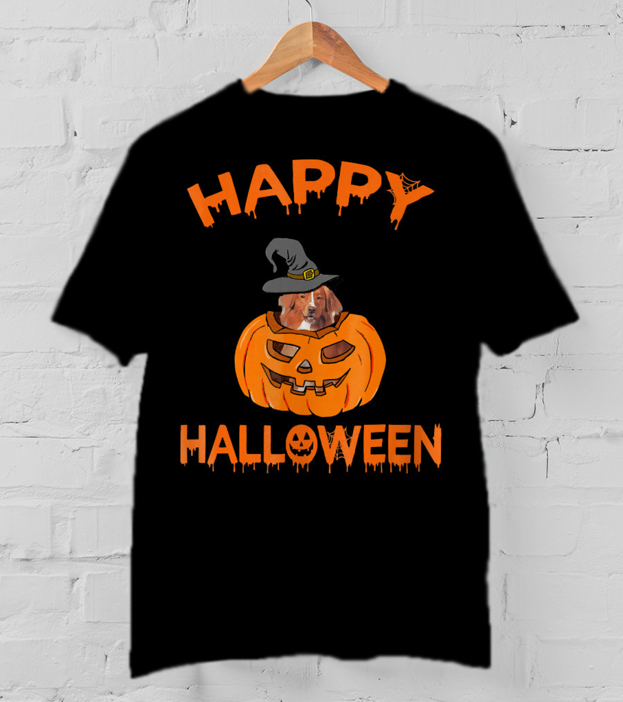 Happy Halloween Nova Scotia Duck Tolling Retriever Pumpkin T-Shirt