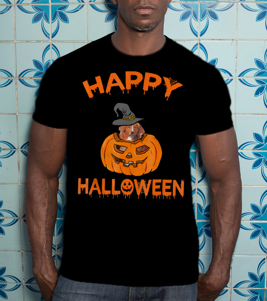 Happy Halloween Nova Scotia Duck Tolling Retriever Pumpkin T-Shirt