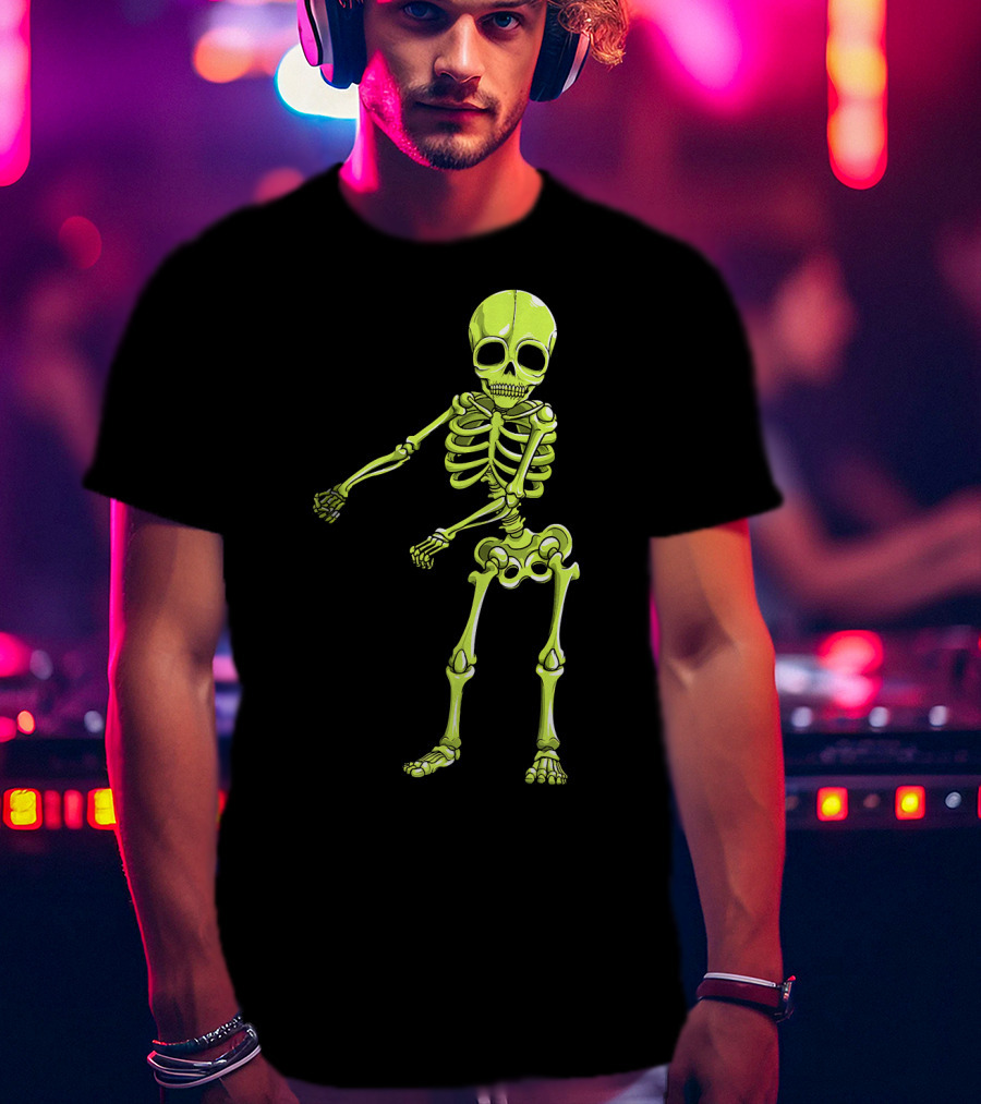 Floss Dance Neon Skeleton T-Shirt