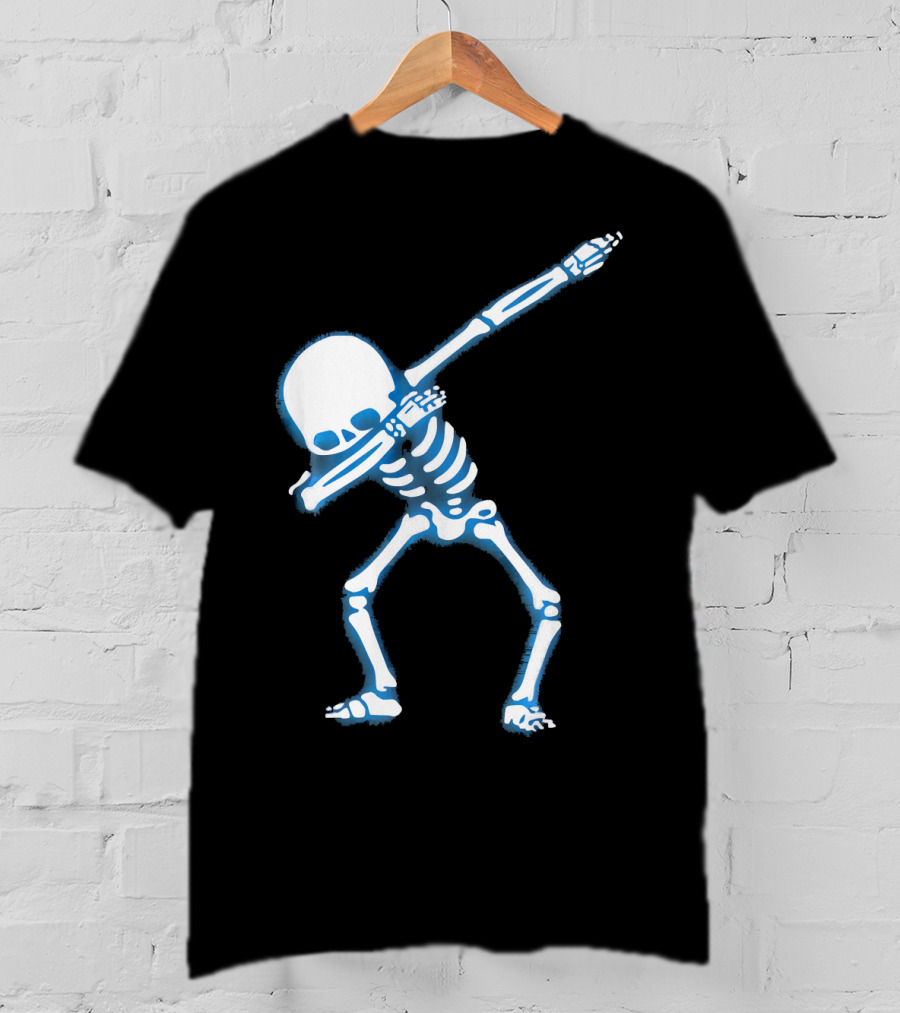 Dabbing Skeleton Dance Pose Fun Halloween T-Shirt