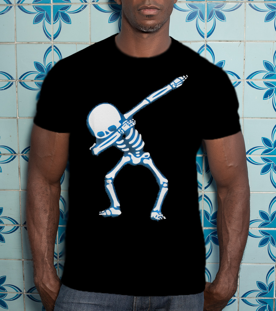 Dabbing Skeleton Dance Pose Fun Halloween T-Shirt
