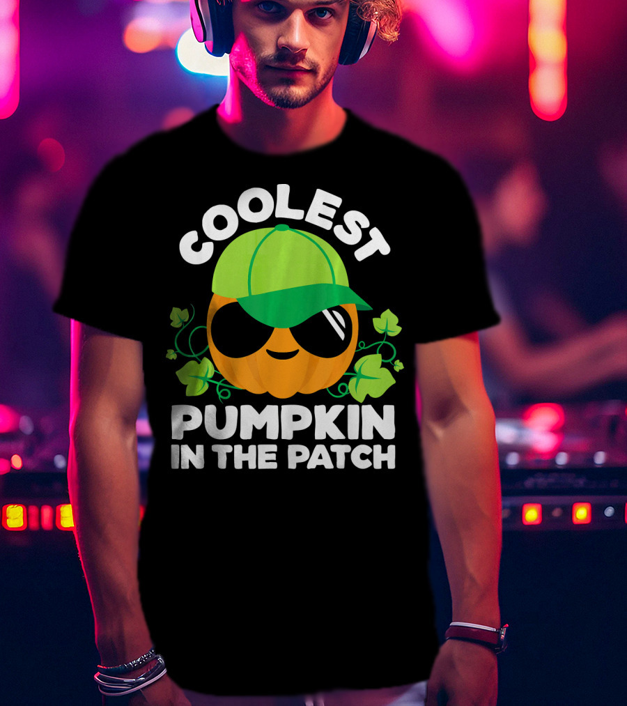 Coolest Pumpkin In The Patch Kids Pumpkin Patch Boys Or Girls Fall Co T-Shirt