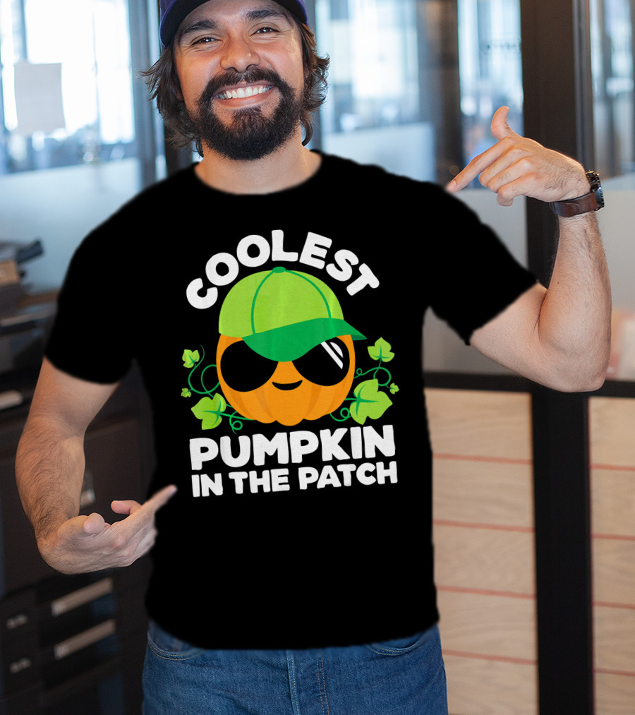 Coolest Pumpkin In The Patch Kids Pumpkin Patch Boys Or Girls Fall Co T-Shirt