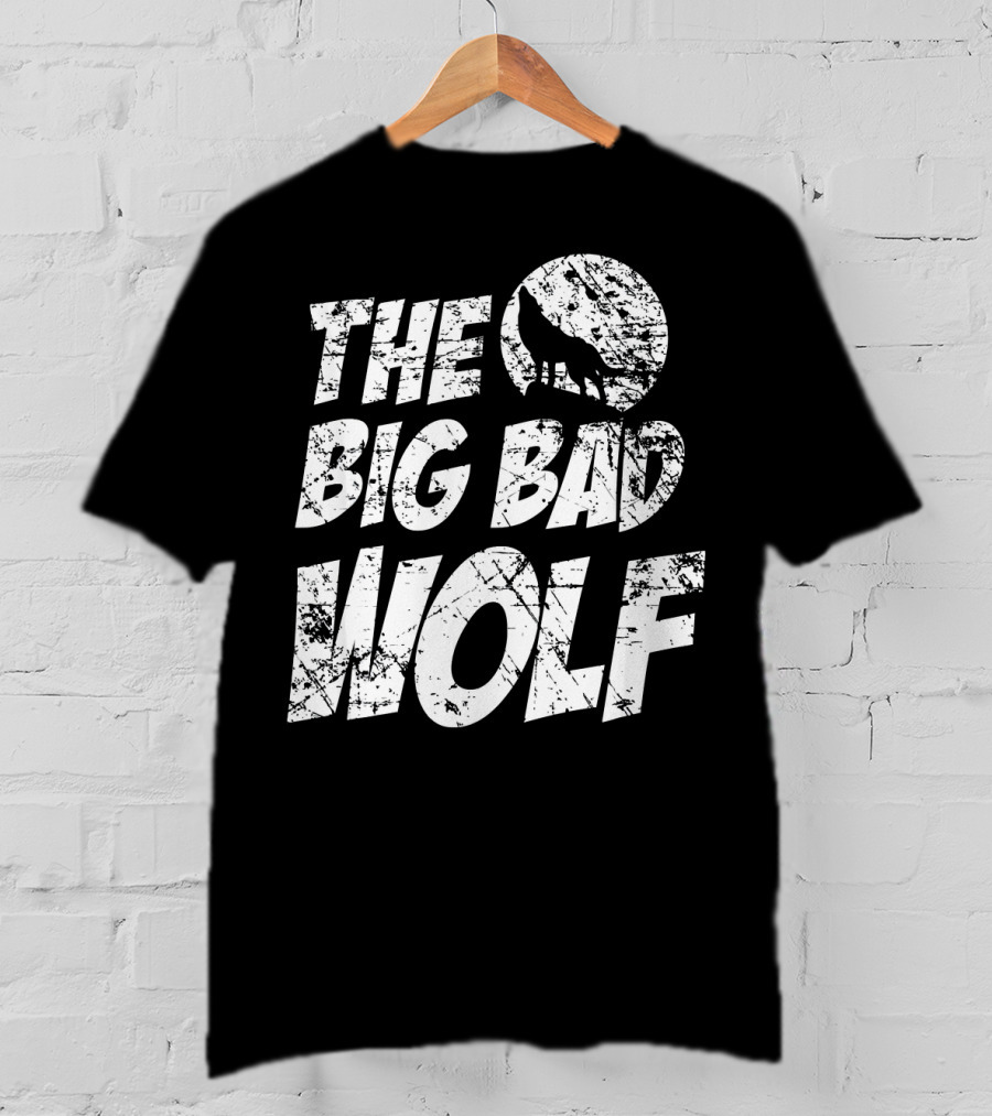 The Big Bad Wolf Howling Silhouette Moon T-Shirt