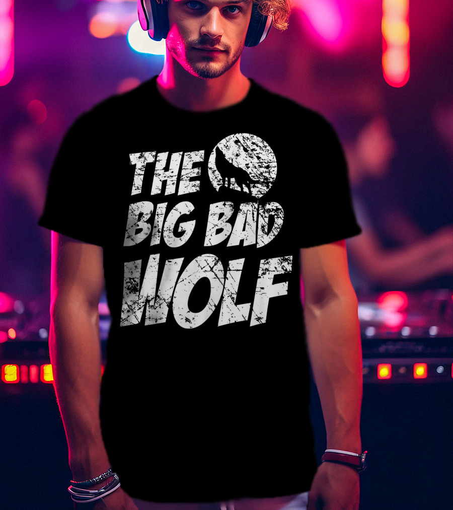 The Big Bad Wolf Howling Silhouette Moon T-Shirt