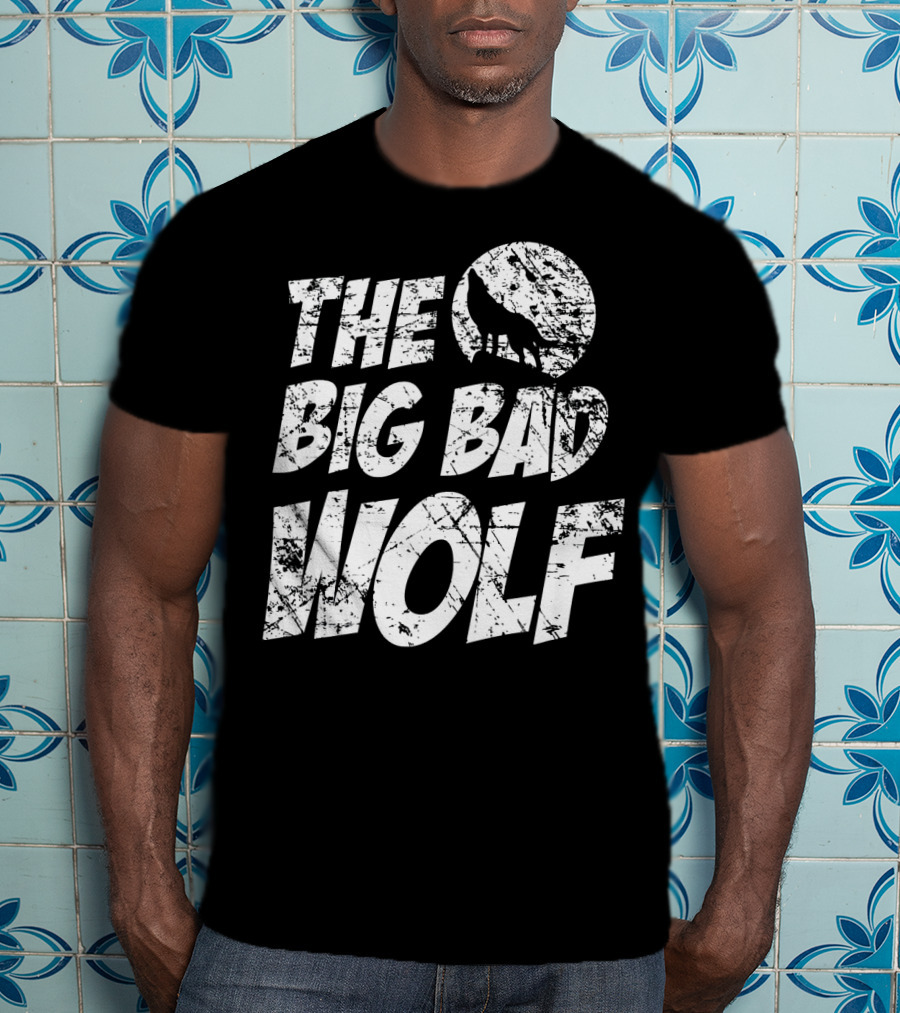 The Big Bad Wolf Howling Silhouette Moon T-Shirt