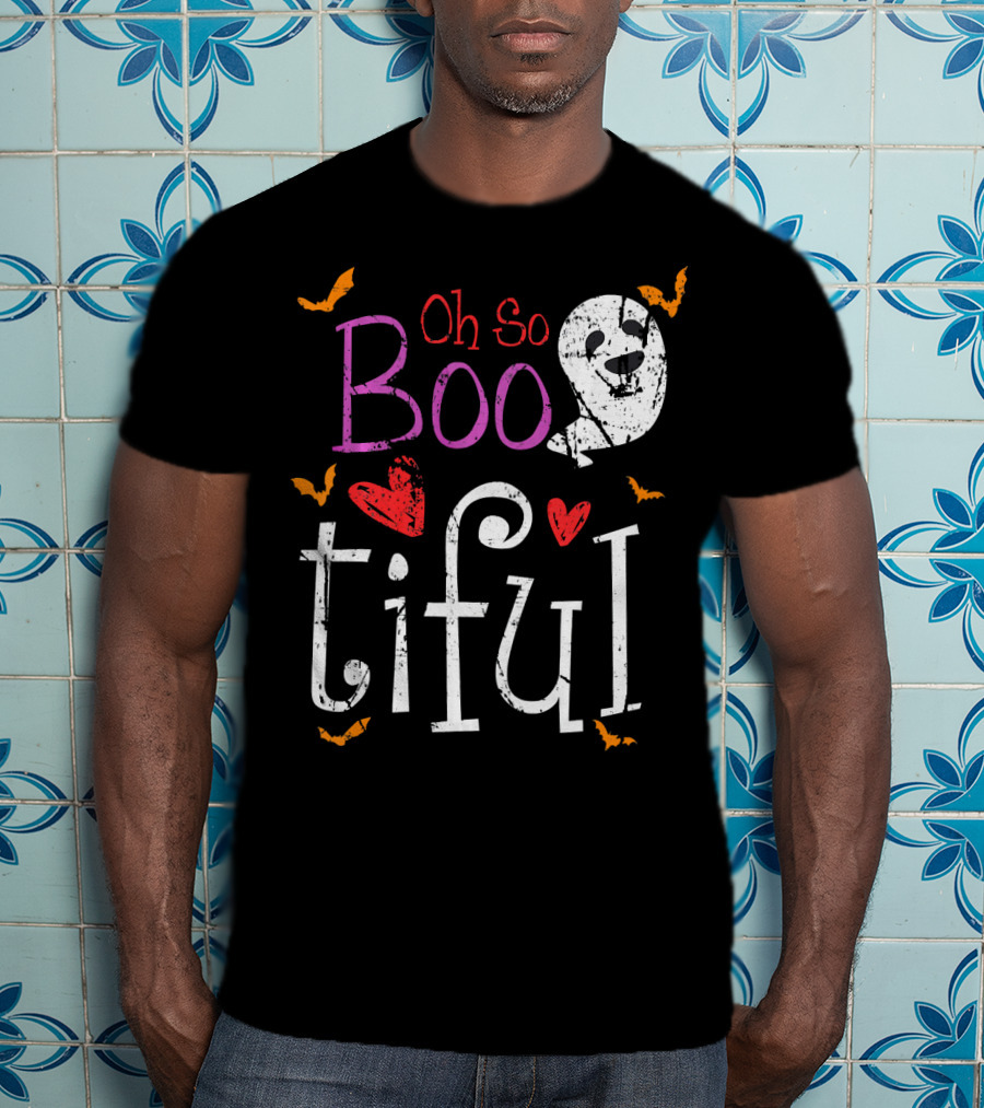 Oh So Boo Tiful Ghost Hearts And Bats T-Shirt