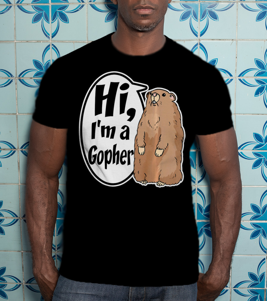 Hi I'm A Gopher Funny Halloween Party Cos T-Shirt
