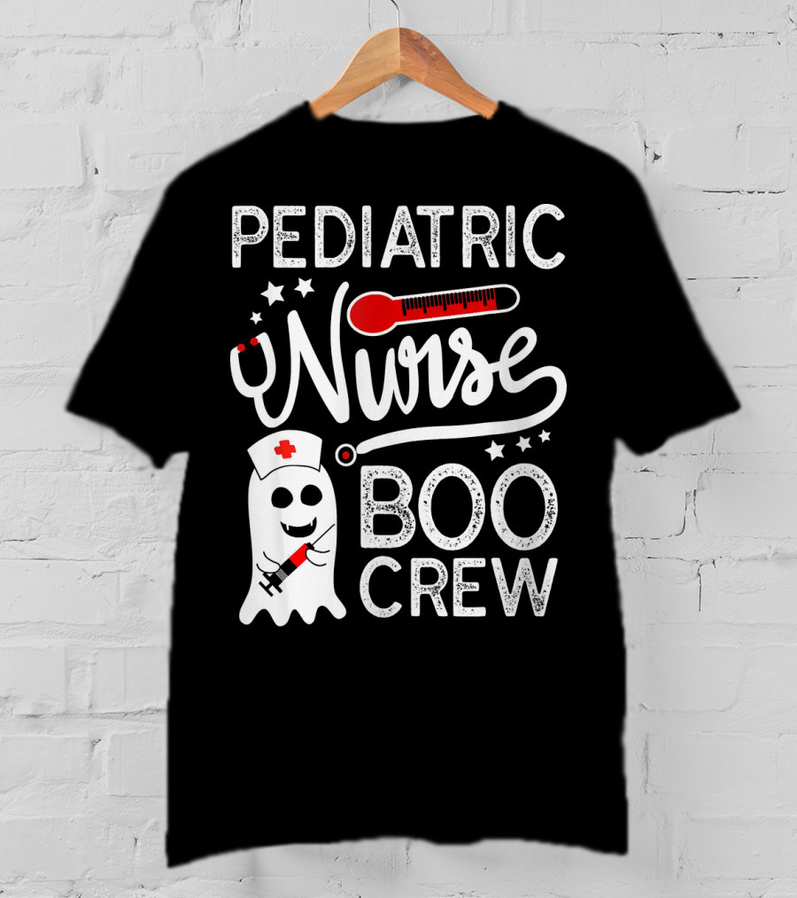 Pediatric Nurse Boo Crew Halloween Costume T-Shirt