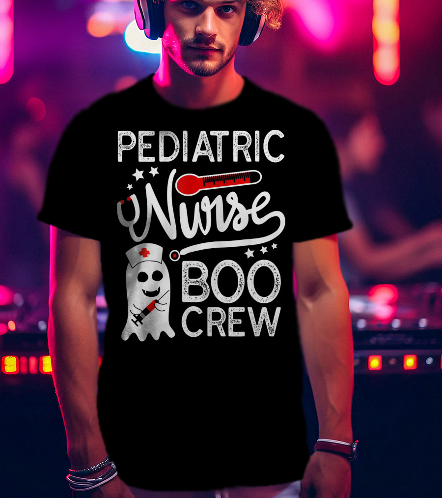 Pediatric Nurse Boo Crew Halloween Costume T-Shirt