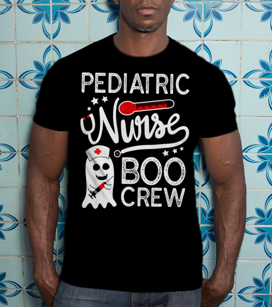 Pediatric Nurse Boo Crew Halloween Costume T-Shirt