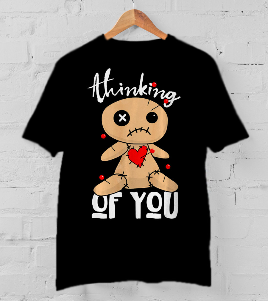 Thinking Of You Funny Halloween Voodoo Doll T-Shirt