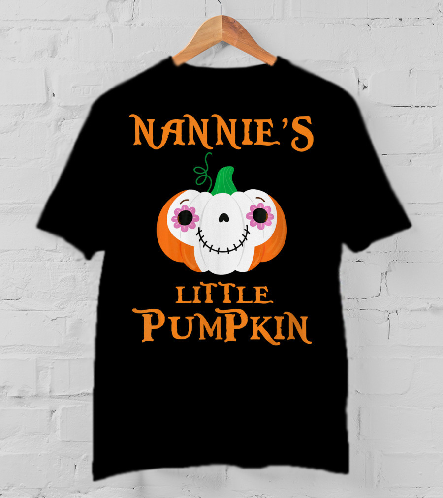 Nannie's Little Pumpkin Halloween Funny Face T-Shirt