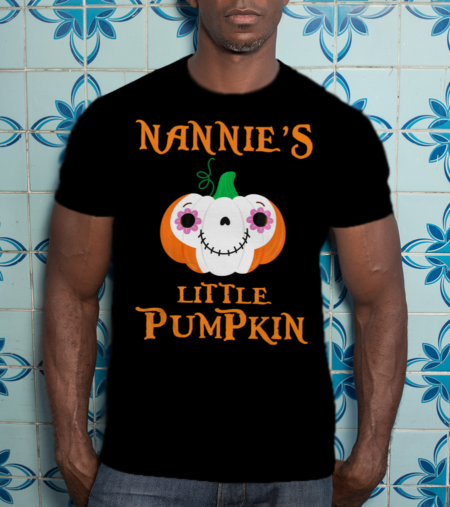 Nannie's Little Pumpkin Halloween Funny Face T-Shirt