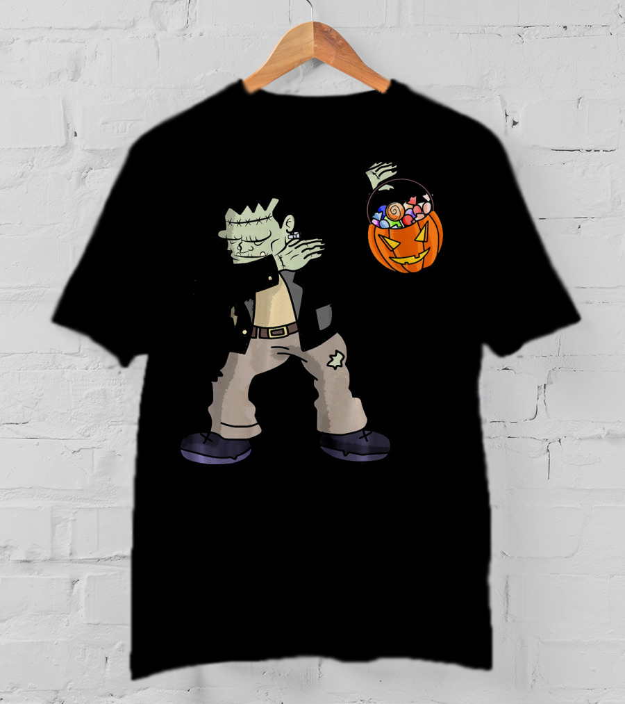 Happy Daboween Frankenstein Dab Candy Bucket T-Shirt
