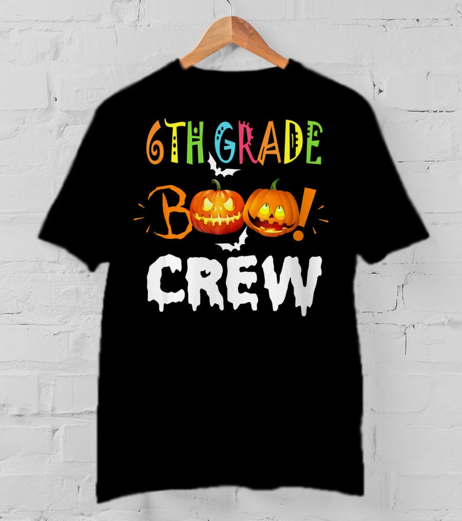 6th Grade Boo Crew Halloween Funny Pumpkins T-Shirt