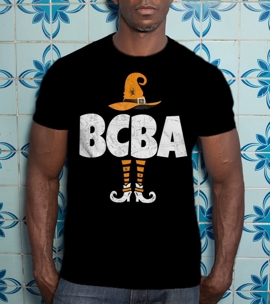 BCBA Witch Hat And Striped Socks Halloween T-Shirt