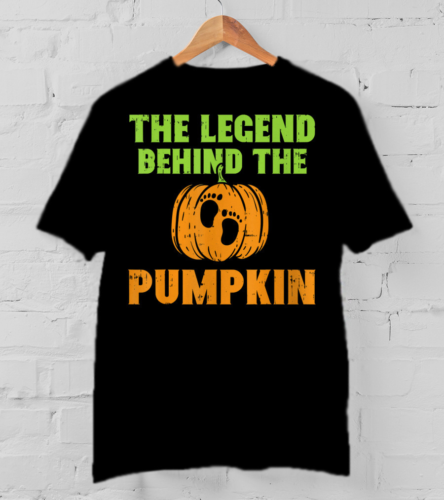 The Legend Behind The Pumpkin Footprints Baby Announcement T-Shirt