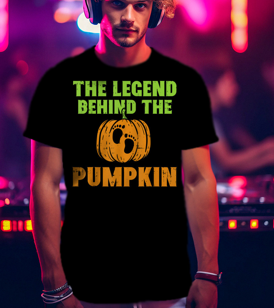 The Legend Behind The Pumpkin Footprints Baby Announcement T-Shirt