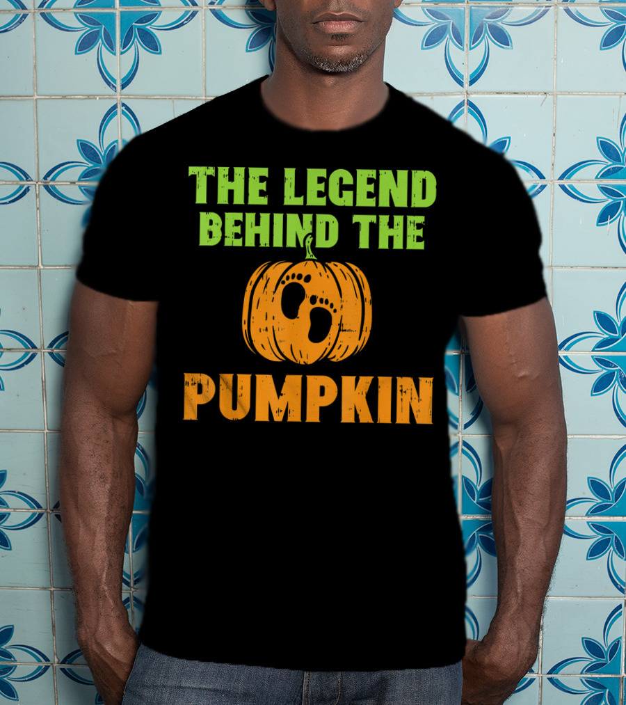 The Legend Behind The Pumpkin Footprints Baby Announcement T-Shirt