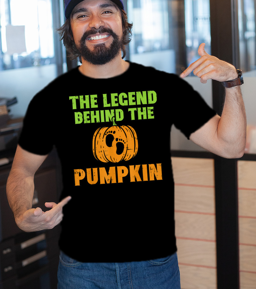 The Legend Behind The Pumpkin Footprints Baby Announcement T-Shirt