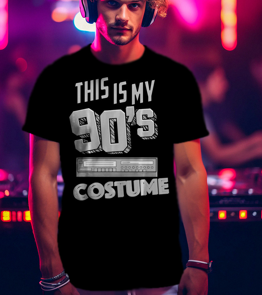 This Is My 90s Costume Funny Hall Cassette Player T-Shirt