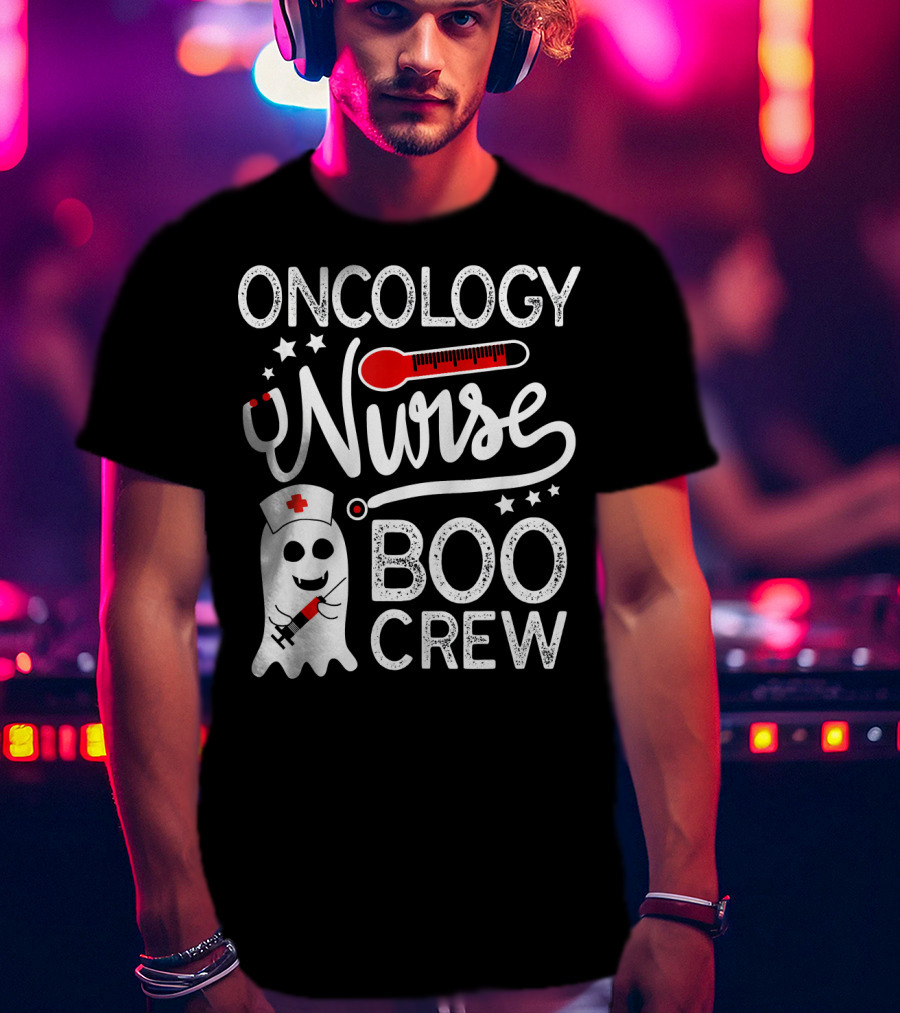 Oncology Nurse Boo Crew Halloween Costume T-Shirt