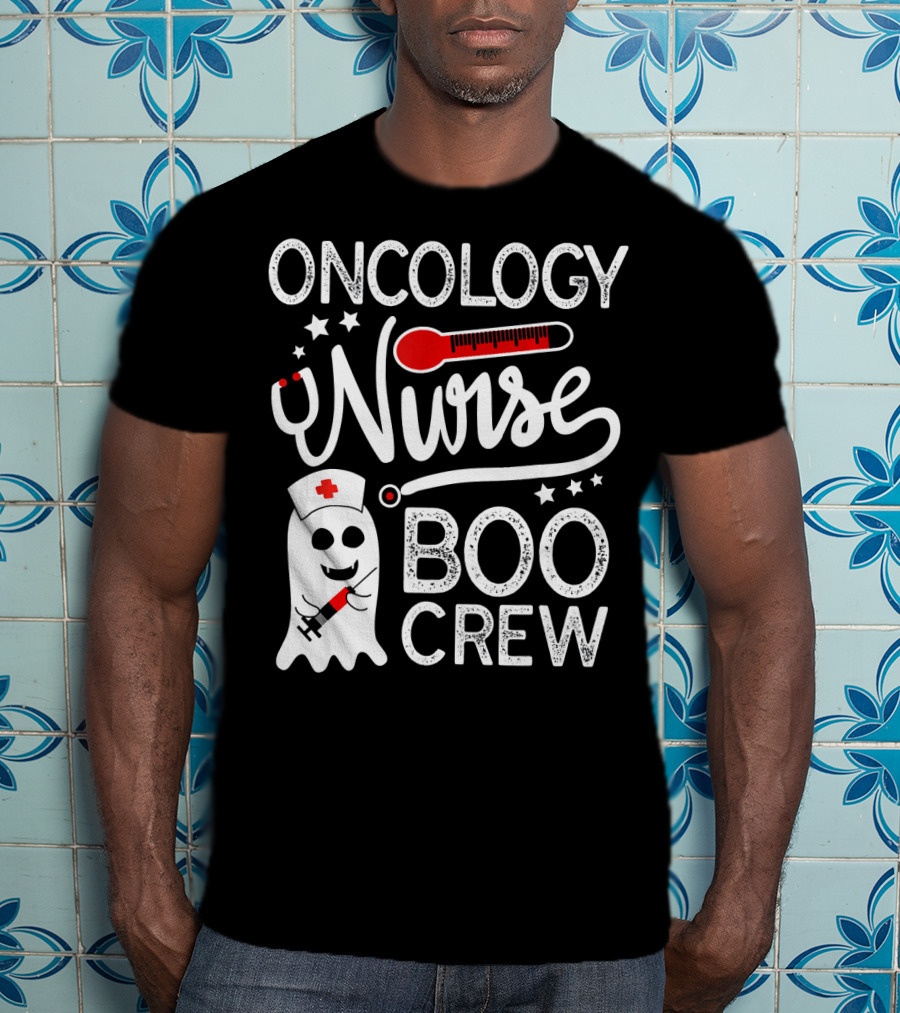 Oncology Nurse Boo Crew Halloween Costume T-Shirt