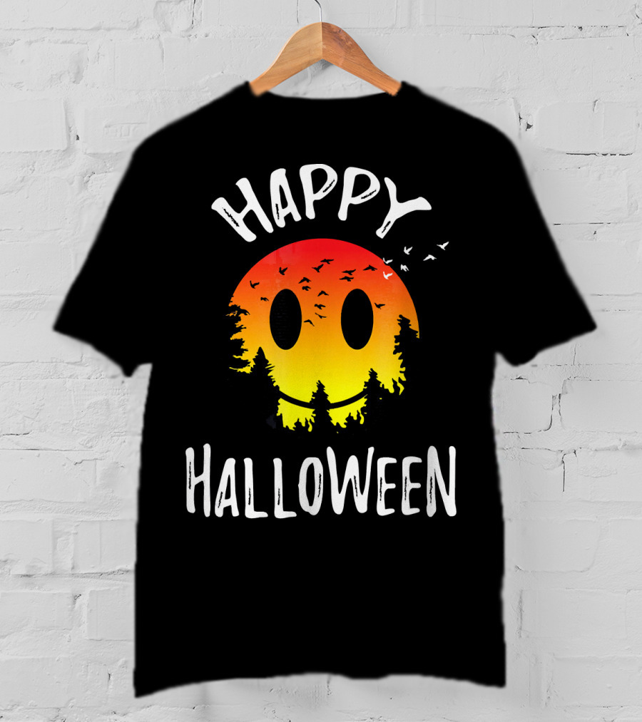 Happy Halloween Spooky Camp Sunset T-Shirt