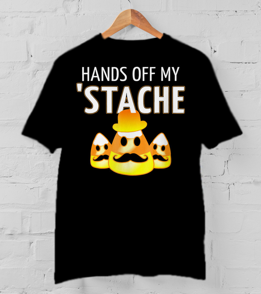 HANDS OFF MY STACHE Candy Corn Moustache Trio T-Shirt