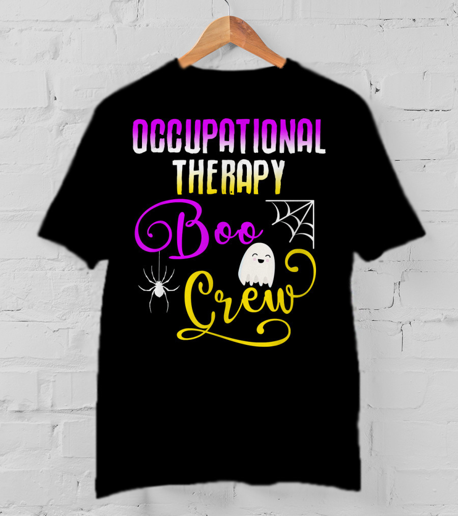 Occupational Therapy Halloween Boo Crew Ghost And Spider T-Shirt