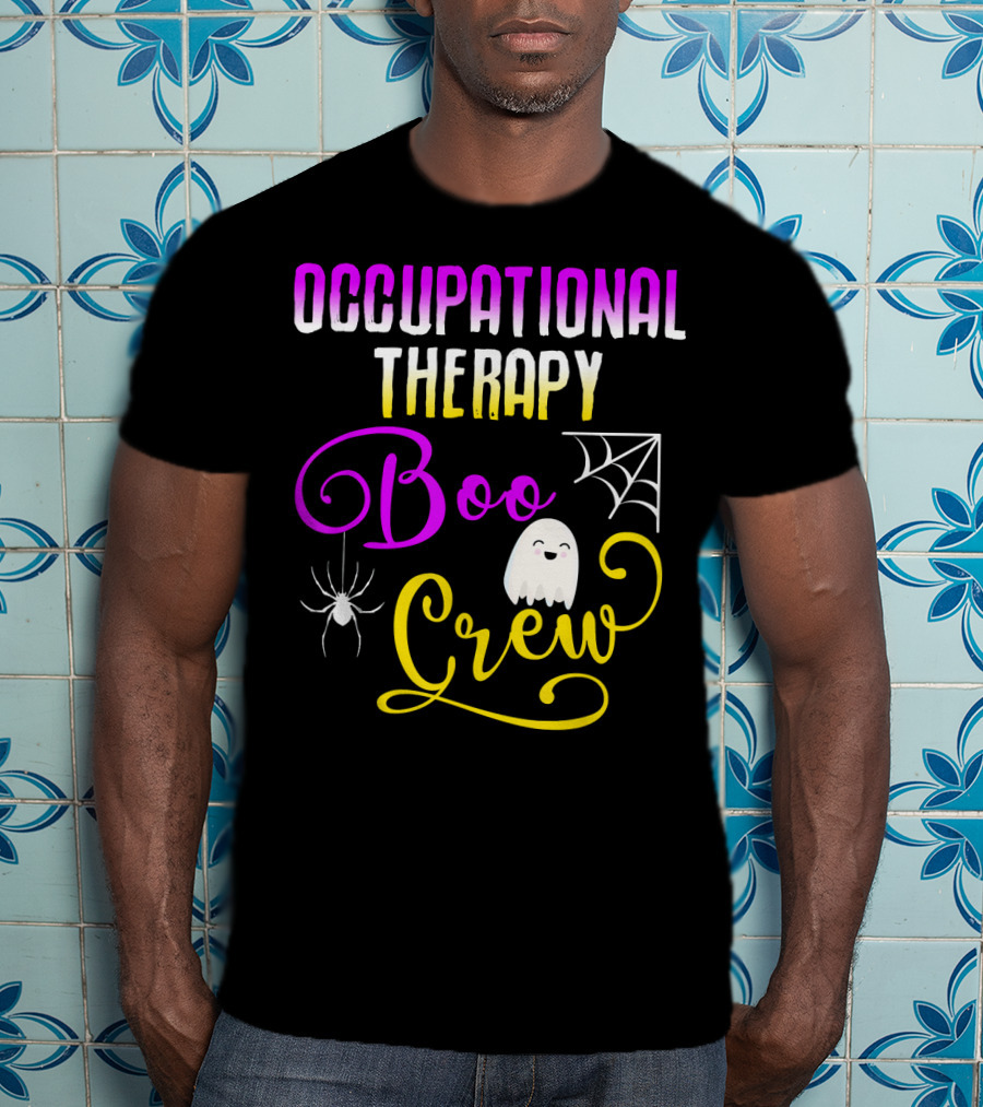 Occupational Therapy Halloween Boo Crew Ghost And Spider T-Shirt
