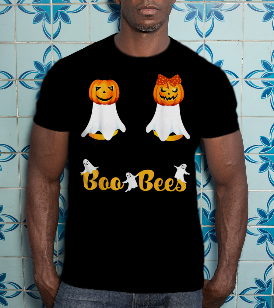 Boo Bees Couples Halloween Costume With Pumpkin Ghosts Scary T-Shirt