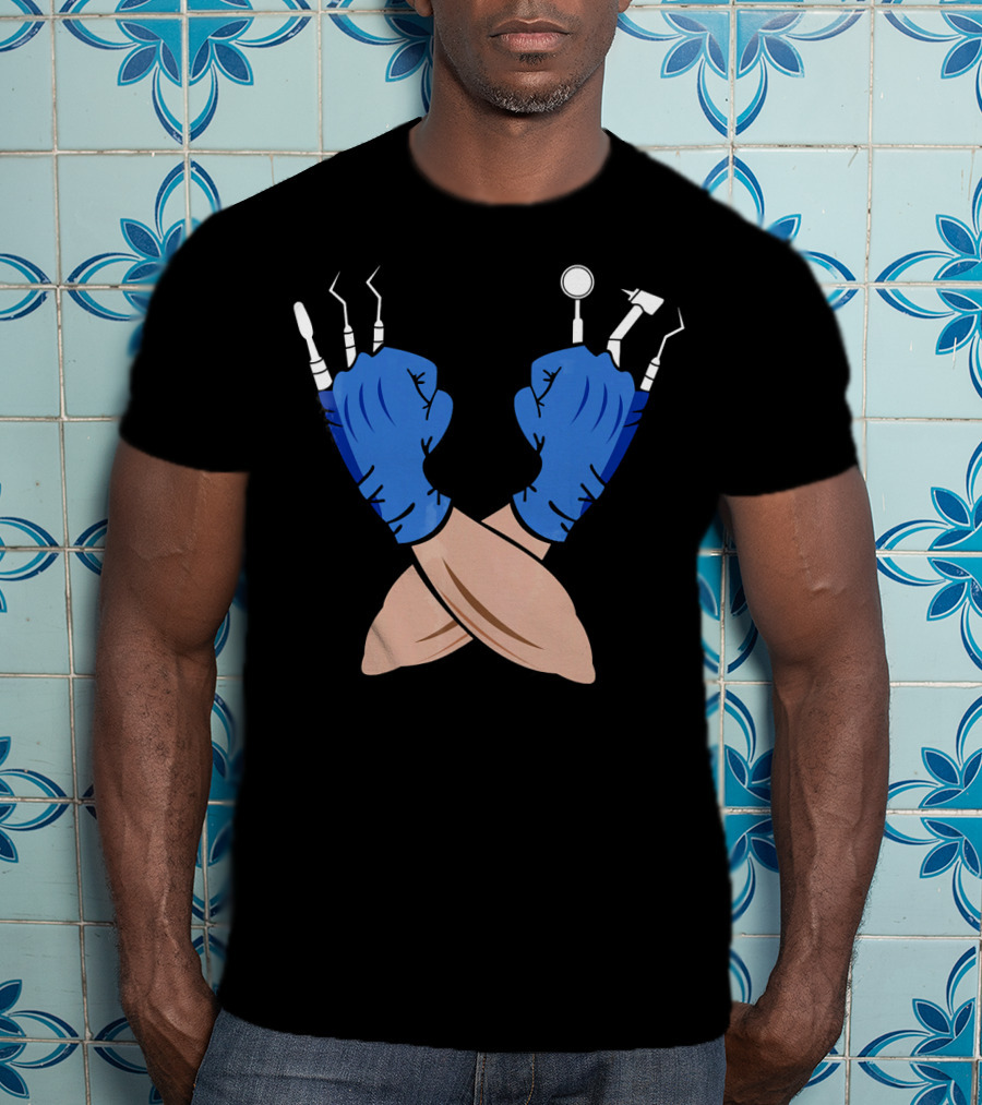 DENTIST JOB Wolve Claws With Funny Witch Dental Tools T-Shirt