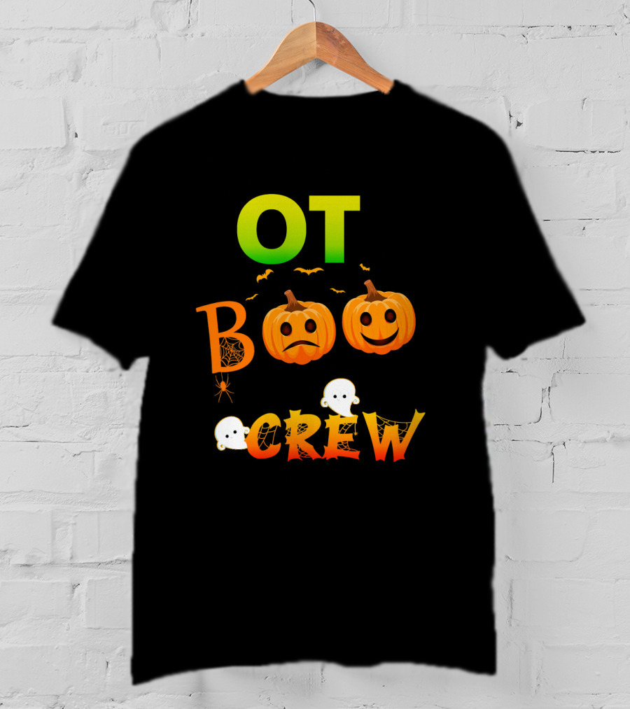 OT Boo Crew Halloween Funny Occupational Pumpkin Ghosts T-Shirt