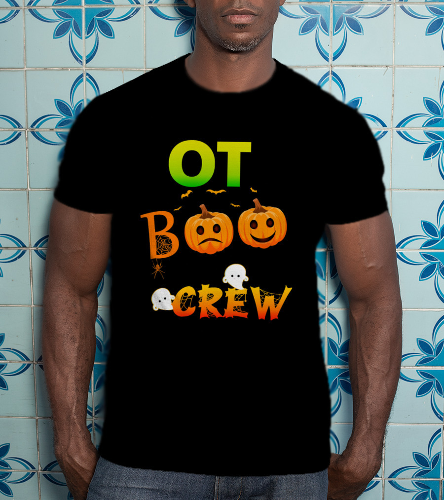 OT Boo Crew Halloween Funny Occupational Pumpkin Ghosts T-Shirt