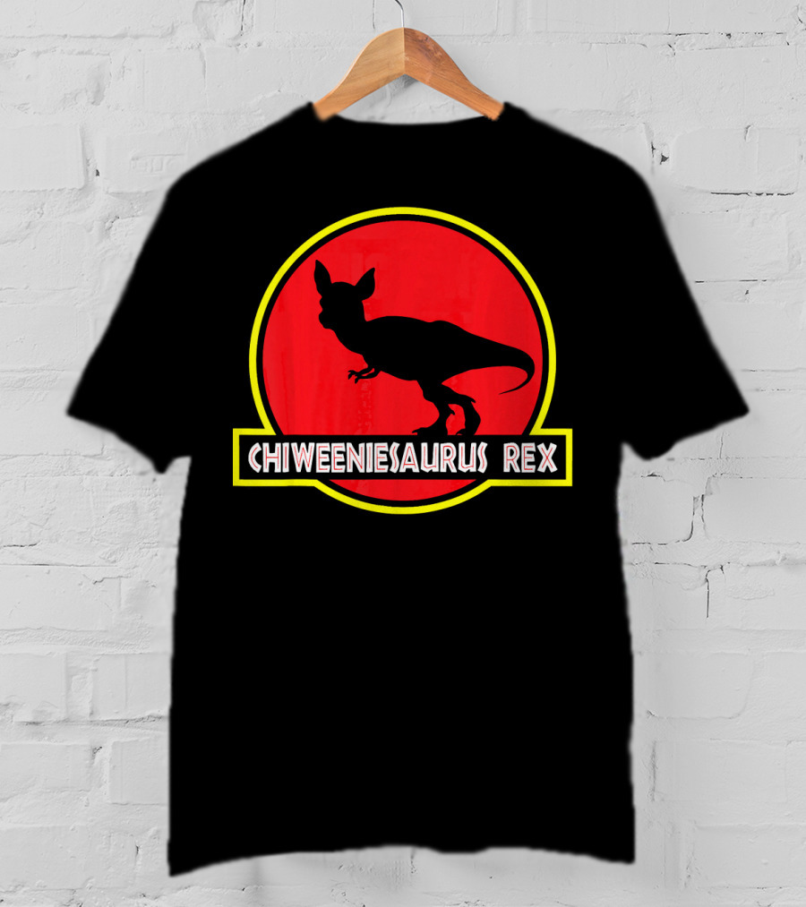 Chiweeniesaurus Rex Funny Chiweenie Jurassic Park T-Shirt