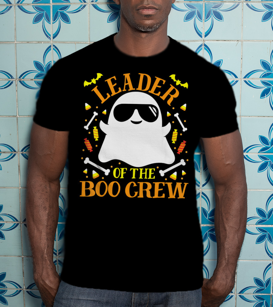 Leader Of The Boo Crew Ghost Halloween Matching Set T-Shirt