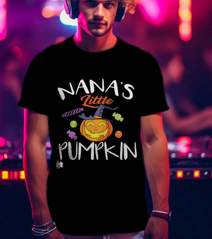 Nana's Little Pumpkin Halloween Candy Jack O'Lantern T-Shirt