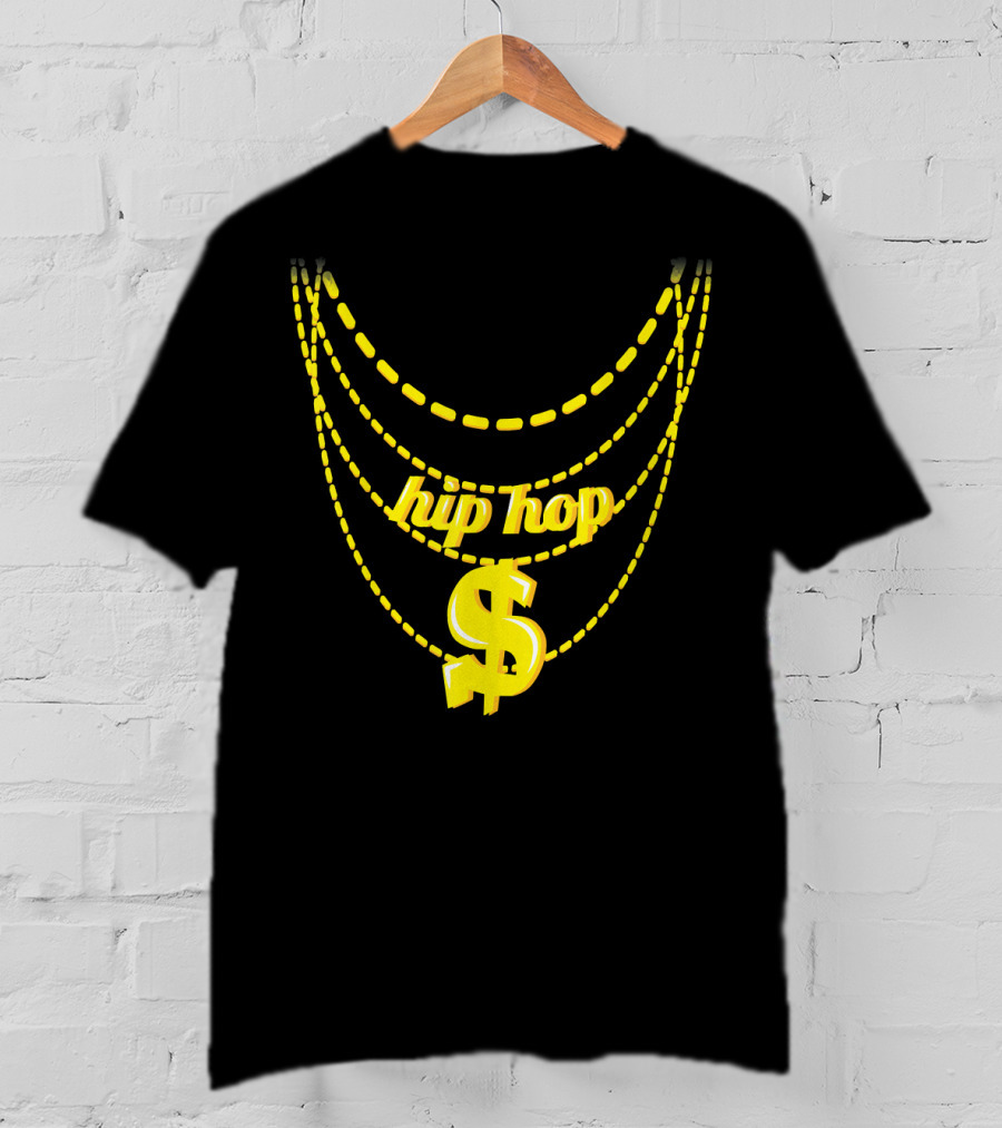 Hip Hop Dollar Sign Chains Costume Halloween T-Shirt